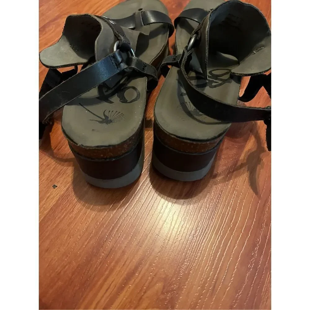 OTBT Maverick Platform Leather T strap Thong Slingback size 9. - Picture 7 of 15